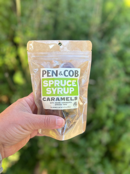 Spruce Syrup Caramels